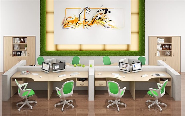 Офисный комплект мебели SIMPLE с эргономичными столами и тумбами в Асбесте - изображение 6